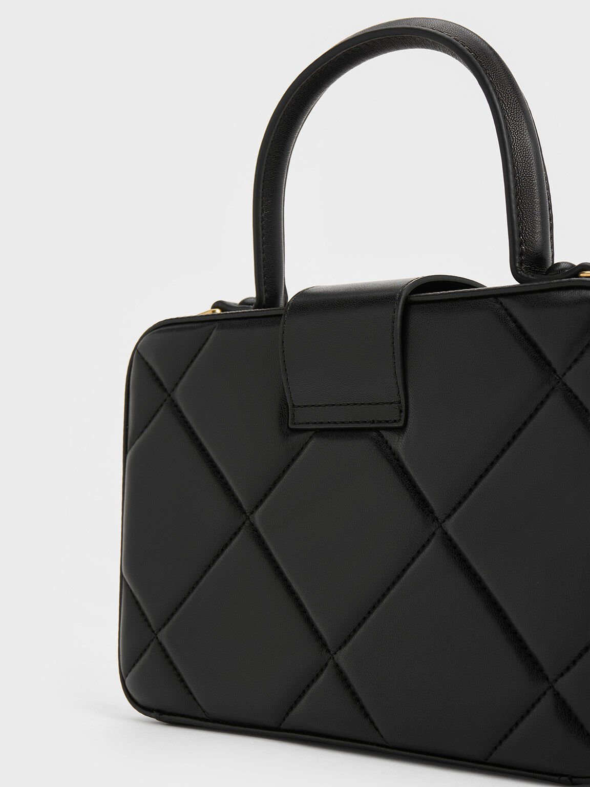 Veritgo Quilted Boxy Bag, Black, hi-res