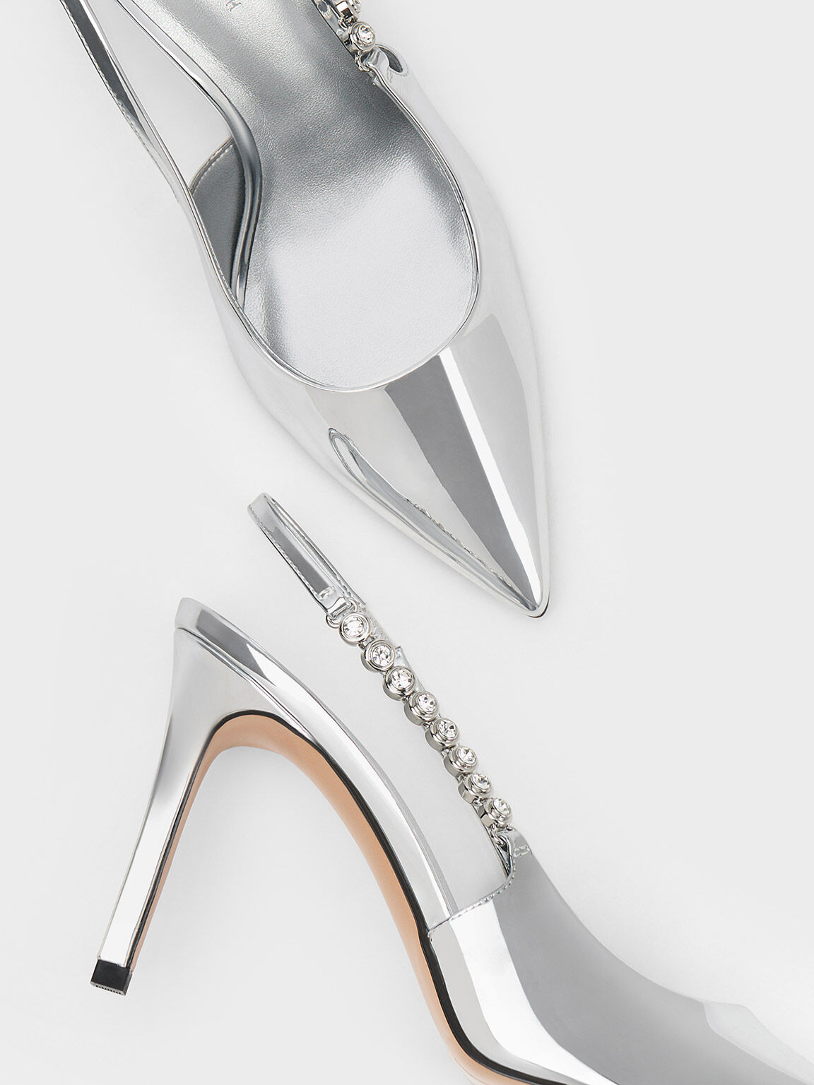 Metallic slingback sales shoes