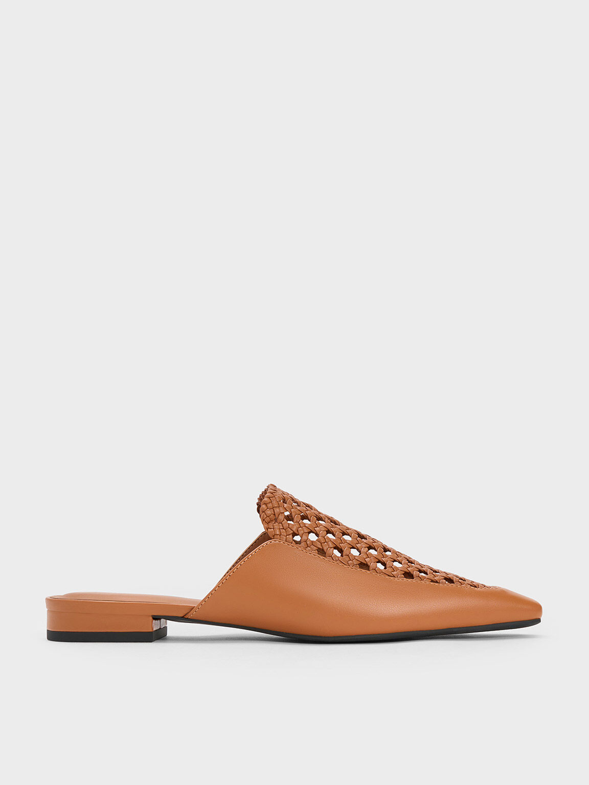 Cognac sale woven mules