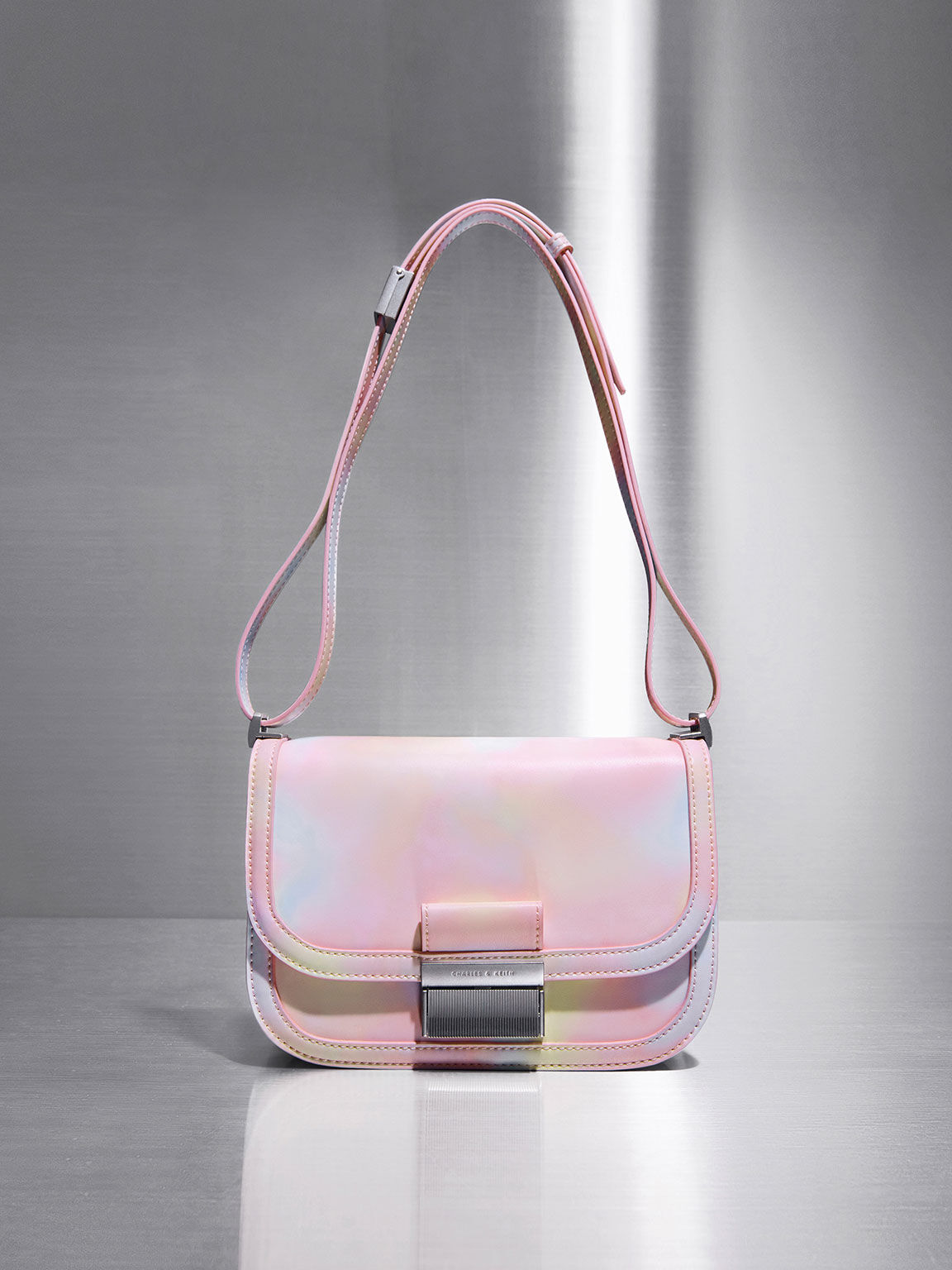 Charles keith sale holographic bag