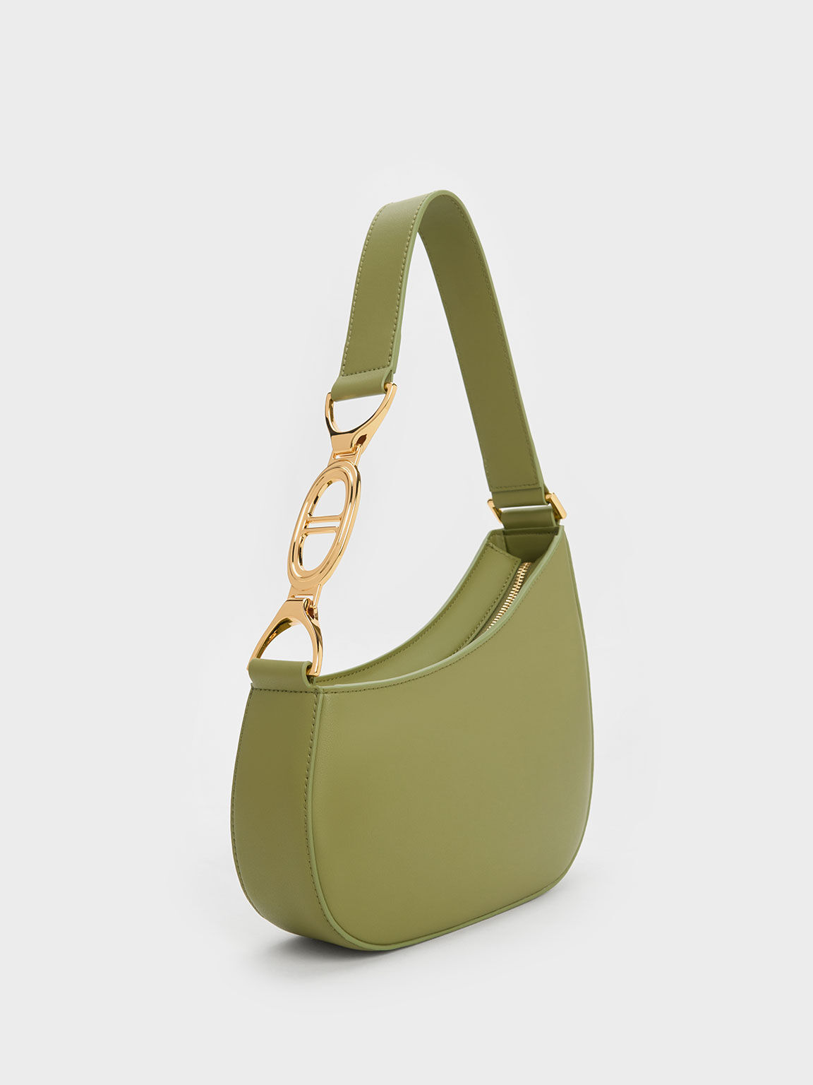 Olive Asymmetrical Shoulder Bag - CHARLES & KEITH SA