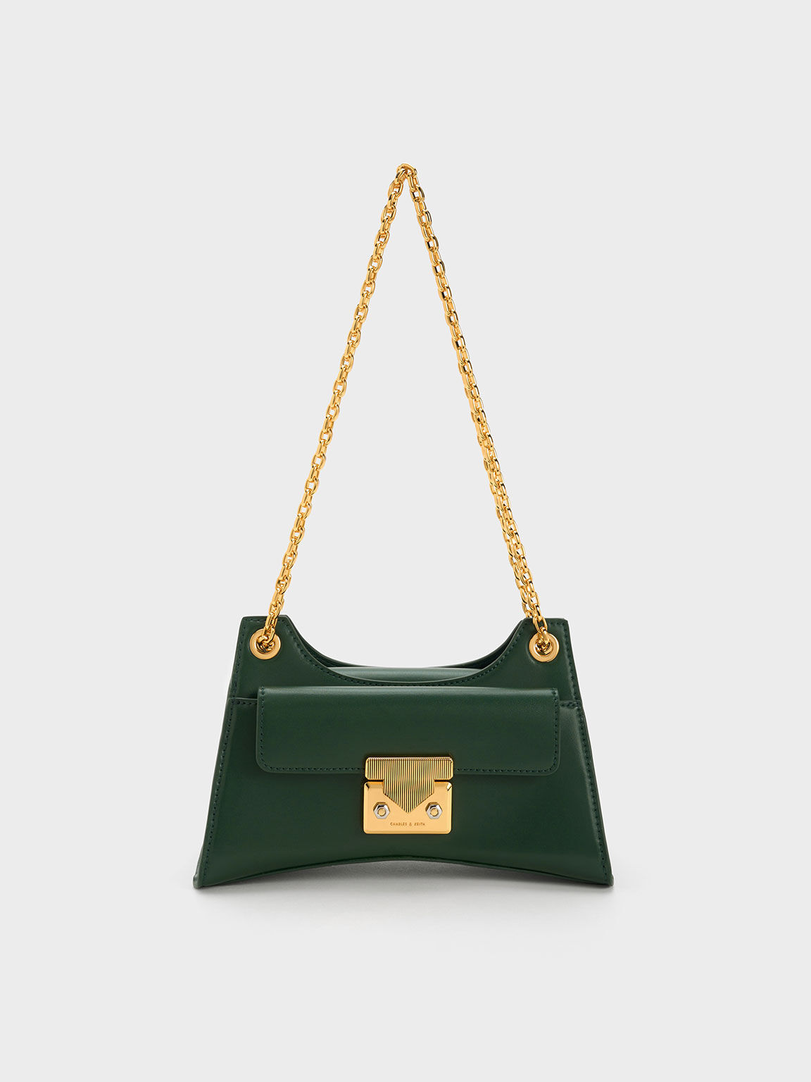 حقيبة يودورا بتصميم هندسي, أخضر غامق, hi-res