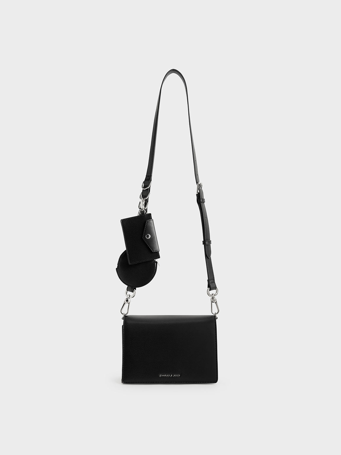 Charles & Keith Multi-pouch Crossbody Bag in Black