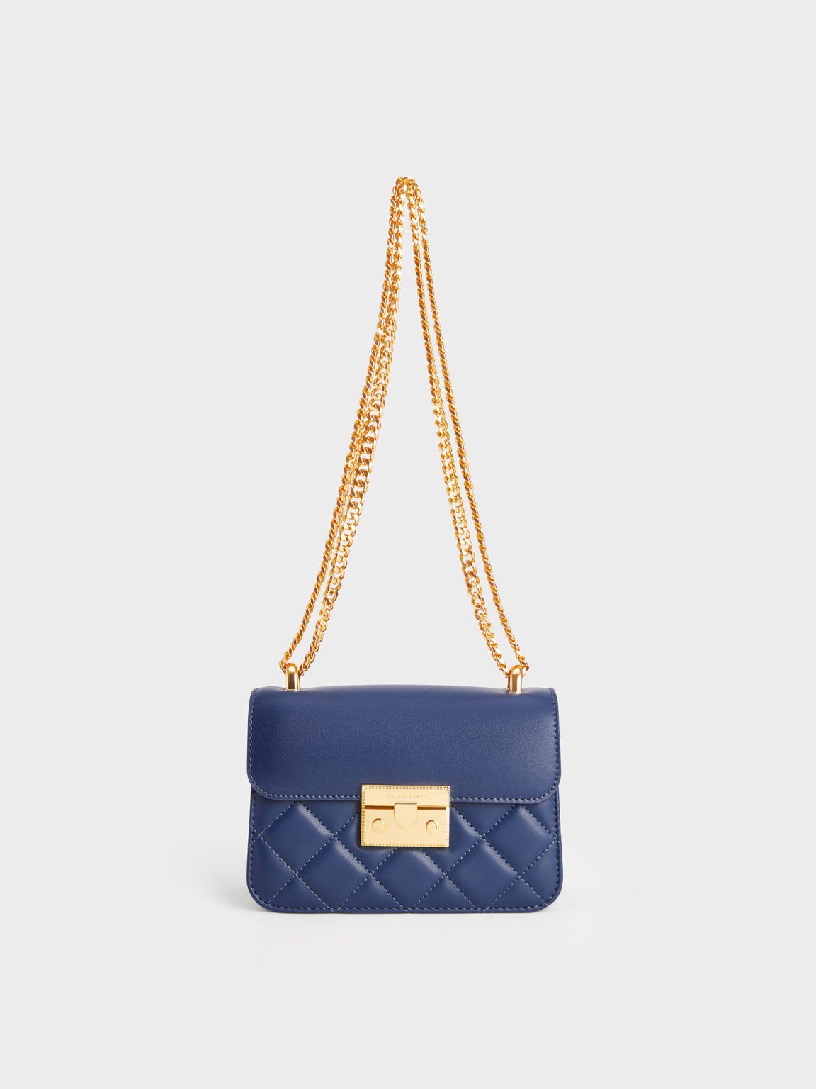 Charles and keith navy sale blue bag