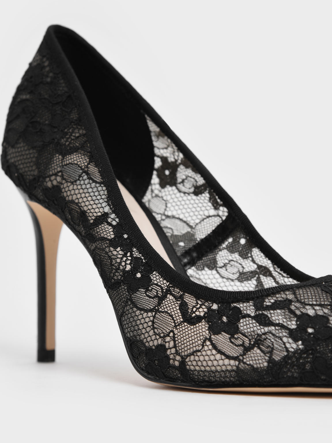 Black deals lace heels