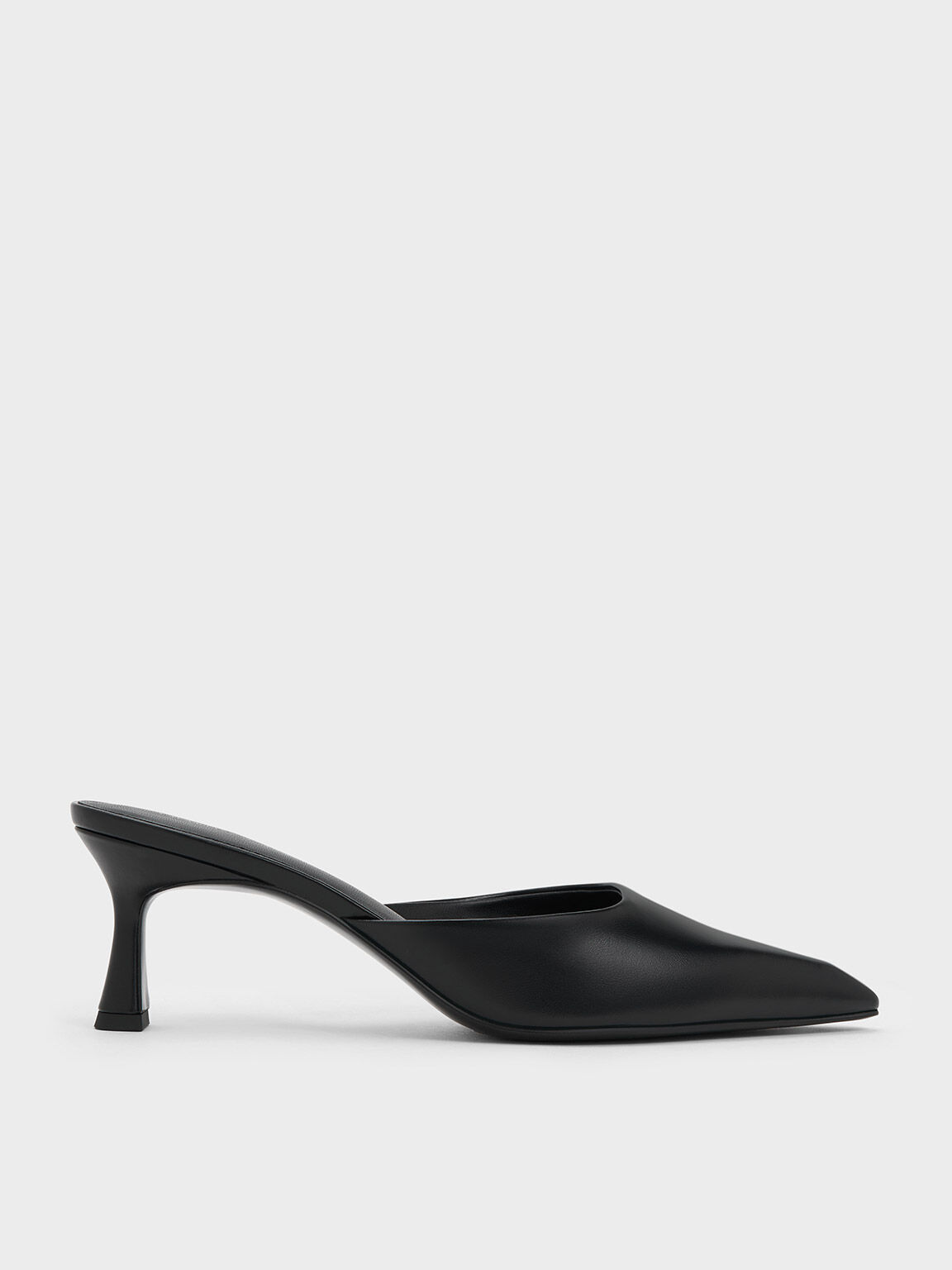 Womens black mules sale with heels