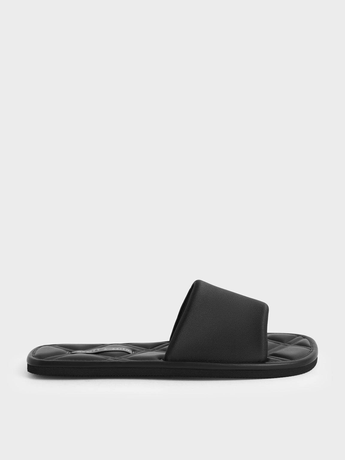 Black clearance satin slides