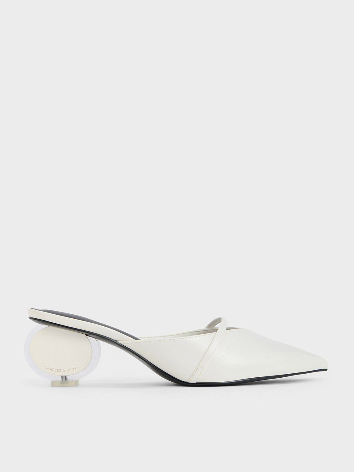 Charles & Keith Blythe Bead Embellished Satin Pumps in White | Lyst