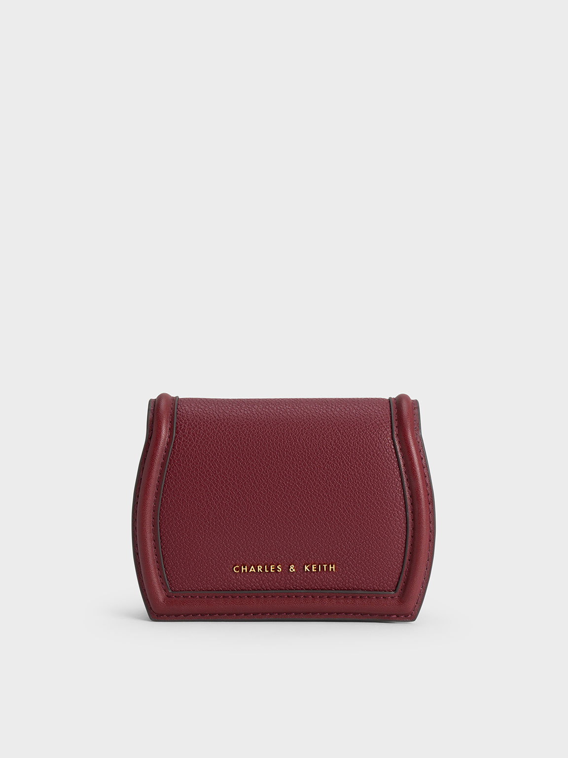 Burgundy Leona Curved Wallet - CHARLES & KEITH SA