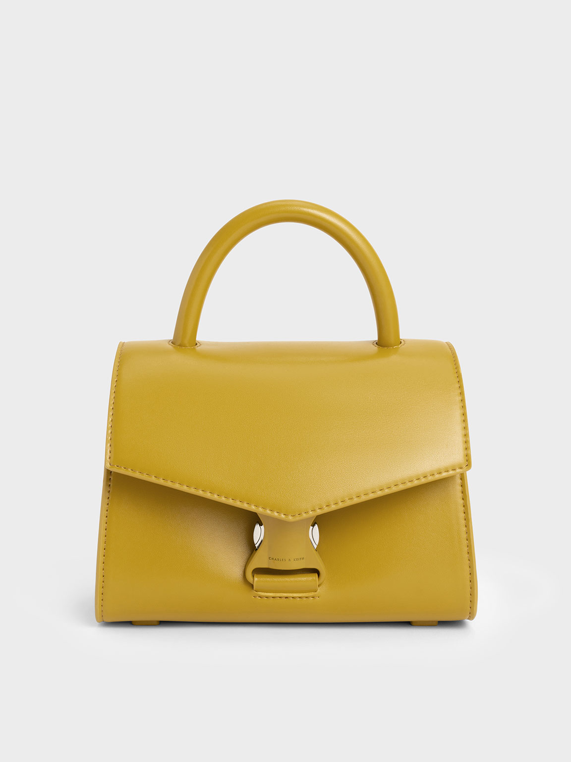 Mustard Ivy Metallic Buckle Bag - CHARLES & KEITH SA