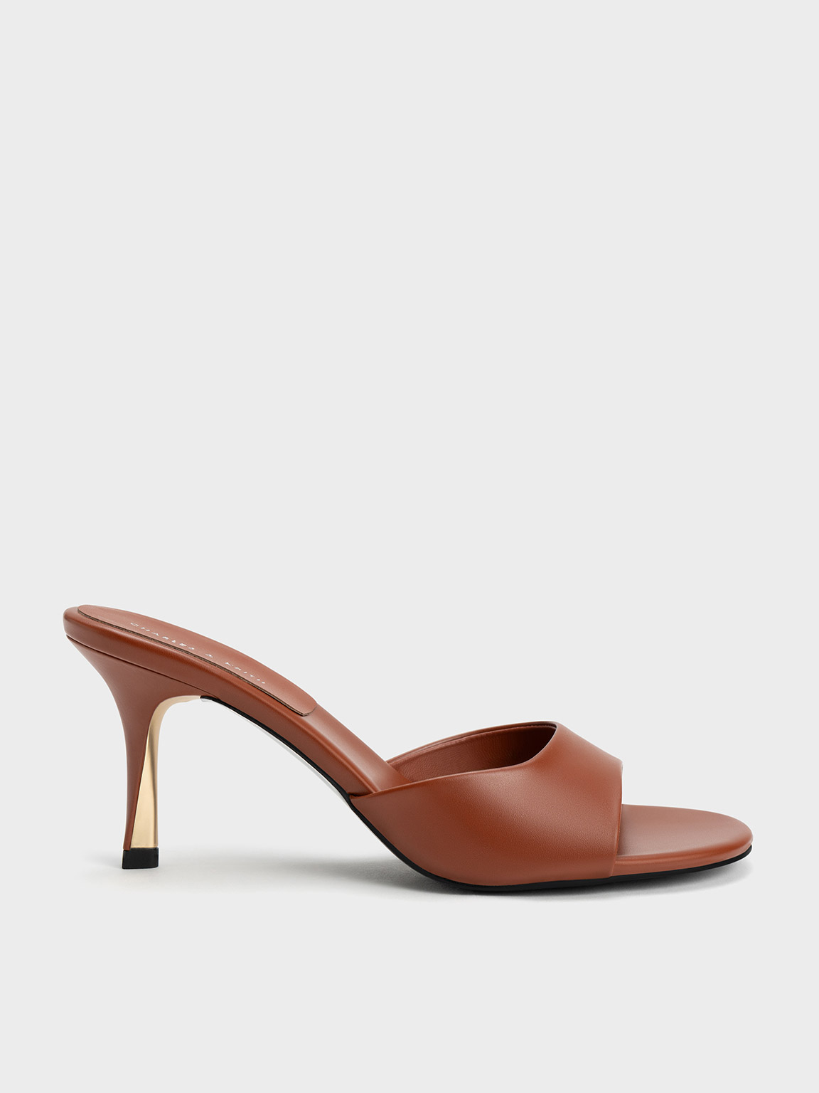 Brown heeled mules hotsell