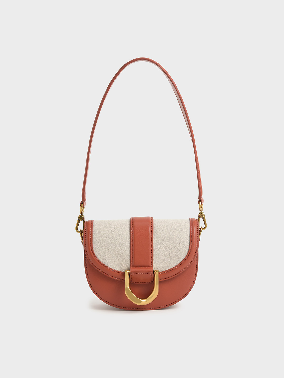 Charles & Keith Canvas Double Top Handle Structured Bag in Natural | Lyst  Australia
