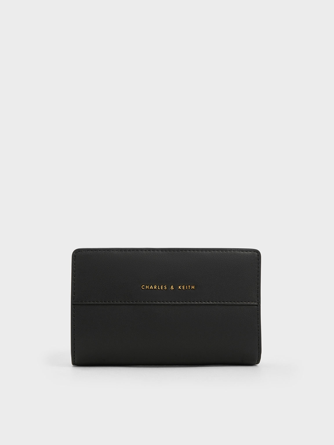 Black Top-Zip Short Wallet - CHARLES & KEITH SA