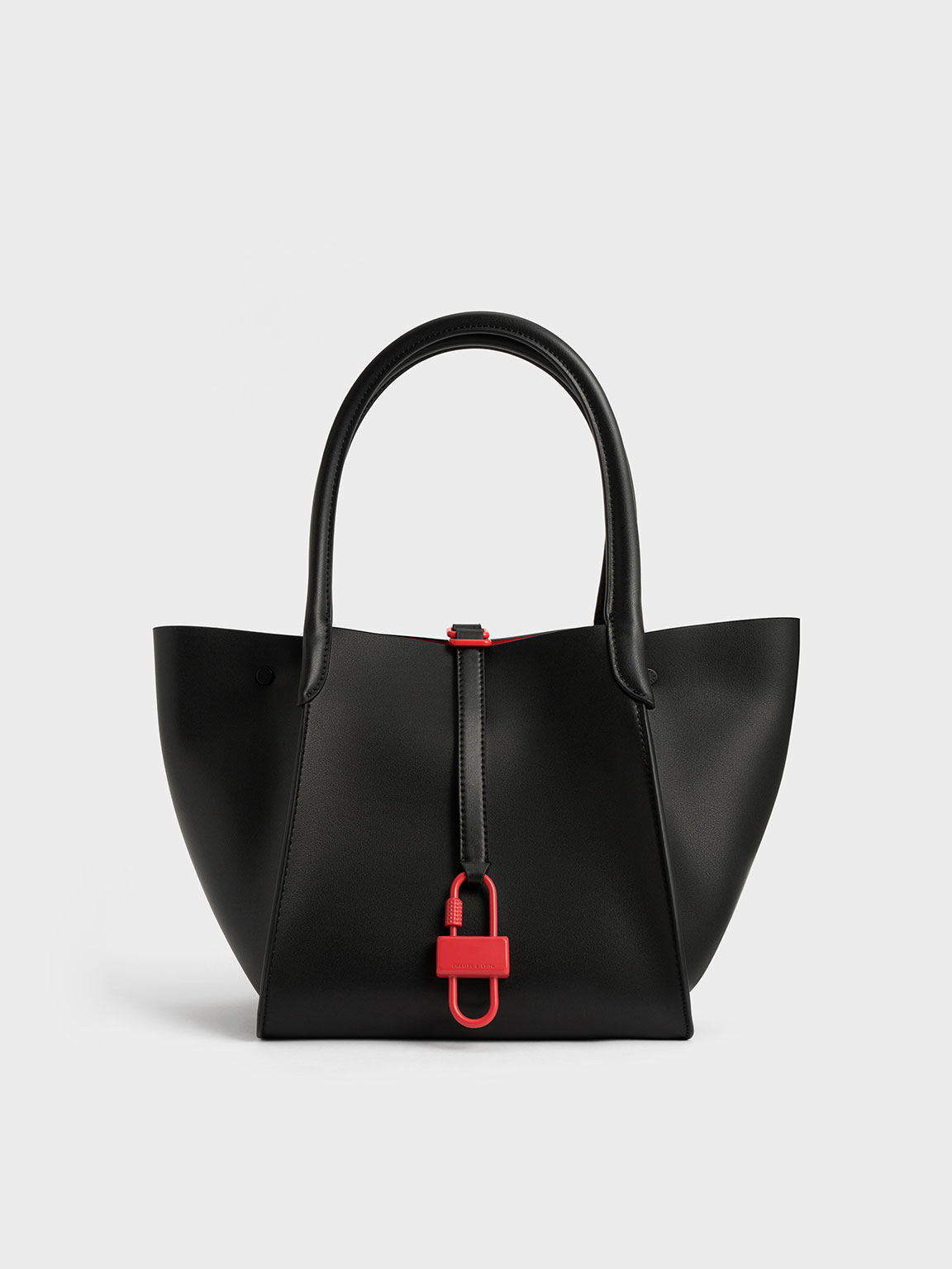 Black Balta Belted Tote Bag - CHARLES & KEITH SA